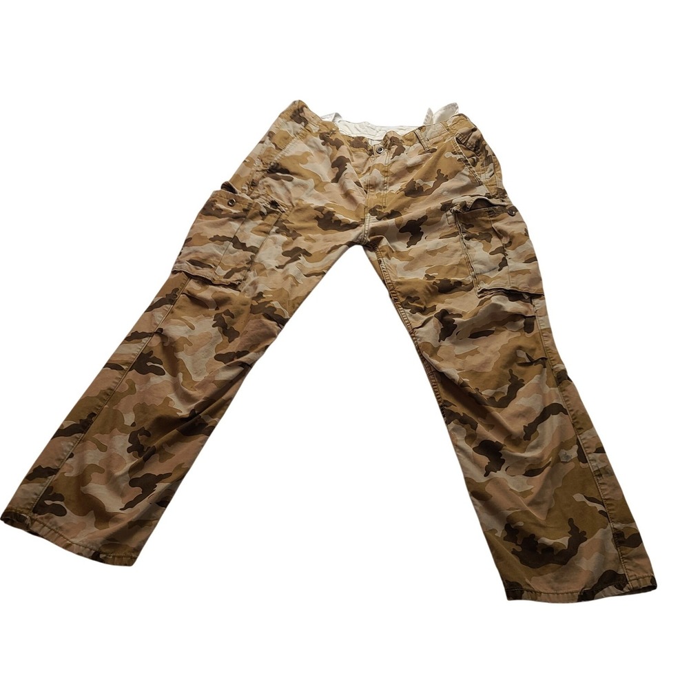 Levis Men's Desert Camo Cargo Pants 38x32 Tan Brown Military Style Zip fly